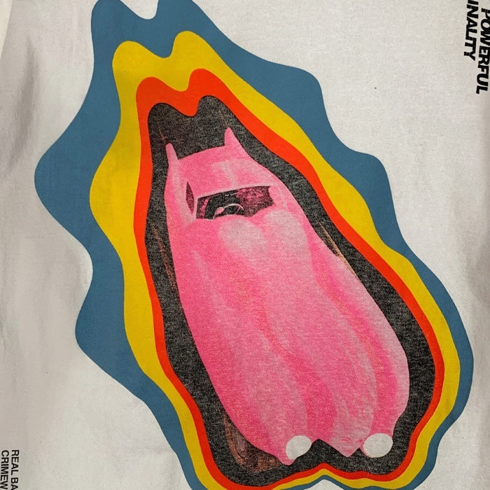 REAL BAD MAN リアルバッドマン プリント ロングスリーブTシャツ ホワイト Size M 福生店