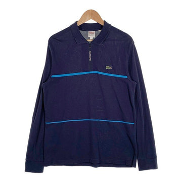 SUPREME シュプリーム 19AW LACOSTE ラコステ Pique Zip L/S Polo ピケ ハーフジップポロシャツ ロングスリーブ ネイビー Size M 福生店