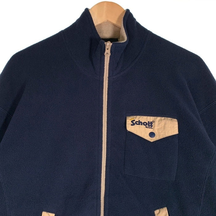 Schott ショット ジップアップ フリースジャケット ネイビー 782-2252030 Size M 福生店