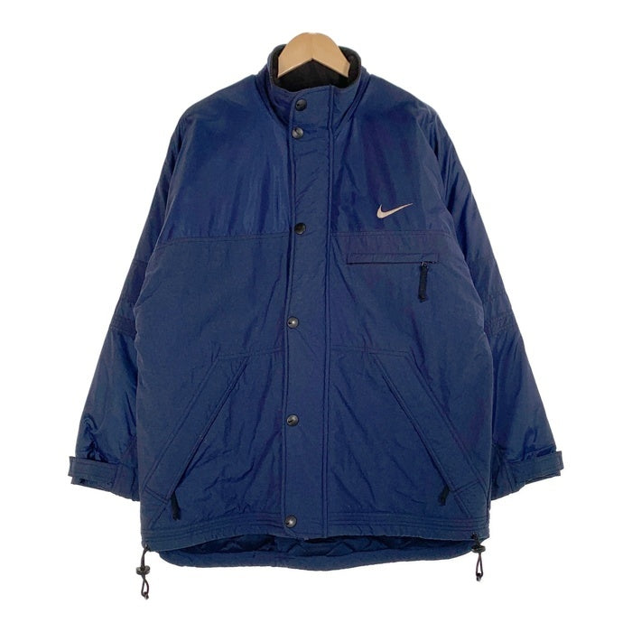 90-00's NIKE ナイキ ナイロン スタンドカラー ジップアップジャケット ロイヤルブルー ネイビー Size L 福生店