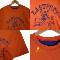 EASTPORT VIKINGS リバーシブル ダブルフェイス Tシャツ オレンジ ブルー Size M-L 相当 福生店