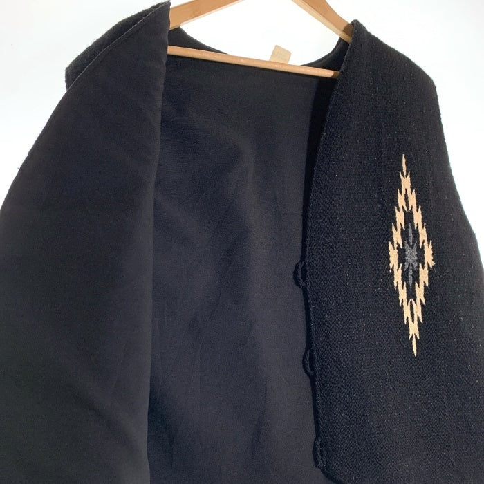 80-90's MOLINA ウール インディアンベスト ブラック コンチョボタン メキシコ製 チマヨ Size XL 福生店