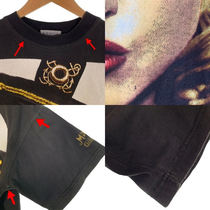 90's Madonna マドンナ GIRLIE SHOW 1993 AUSTRALIA ガーリーショー プリント Tシャツ ブラック 袖裾ダブル SPORTS ROAD Size M 福生店