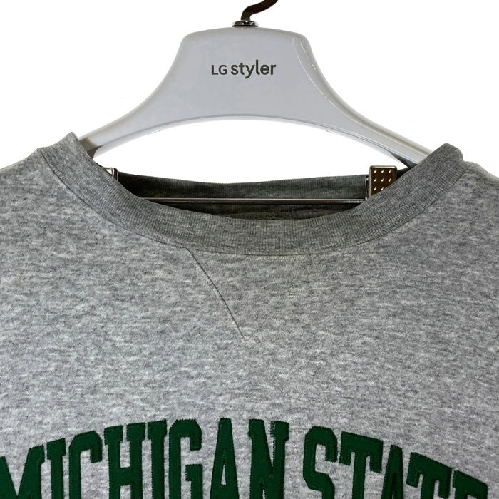 NIKE ナイキ 90s MICHIGAN STATE 刺繍 スウェットトレーナー グレー sizeL※首・袖口薄汚れあり 瑞穂店