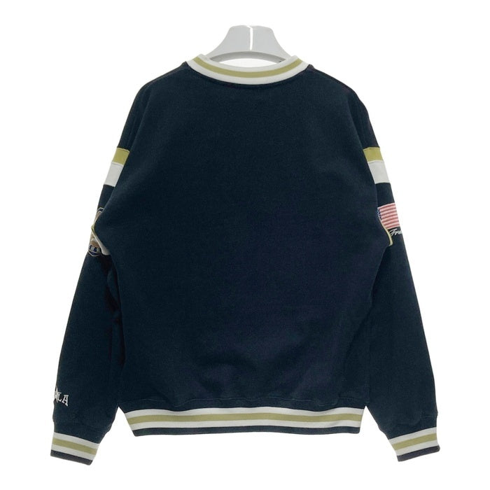 X-LARGE エクストララージ ベースボールロゴ Vネックスウェットトレーナー ブラック 101233012017 Size S 瑞穂店