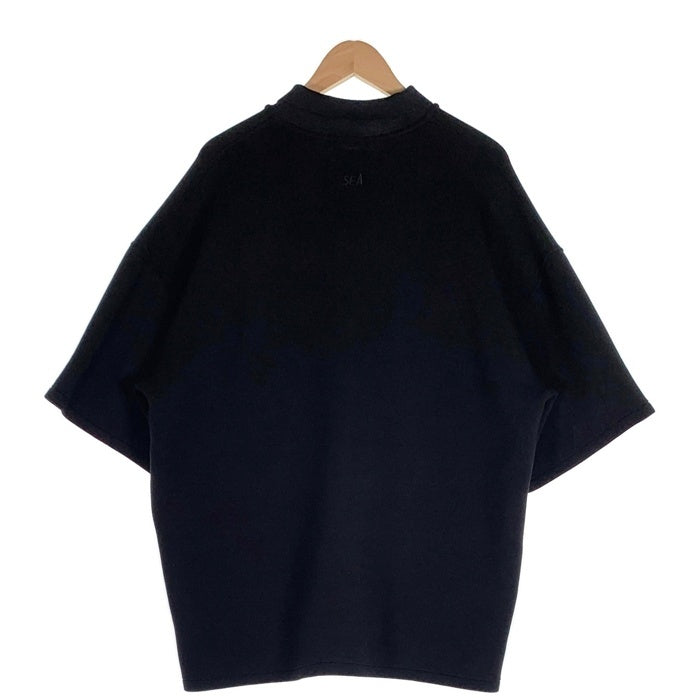 WIND AND SEA ウィンダンシー WDS CBK-JERSEY H/S POLO ジャージーポロシャツ 半袖 ブラック Size L 福生店