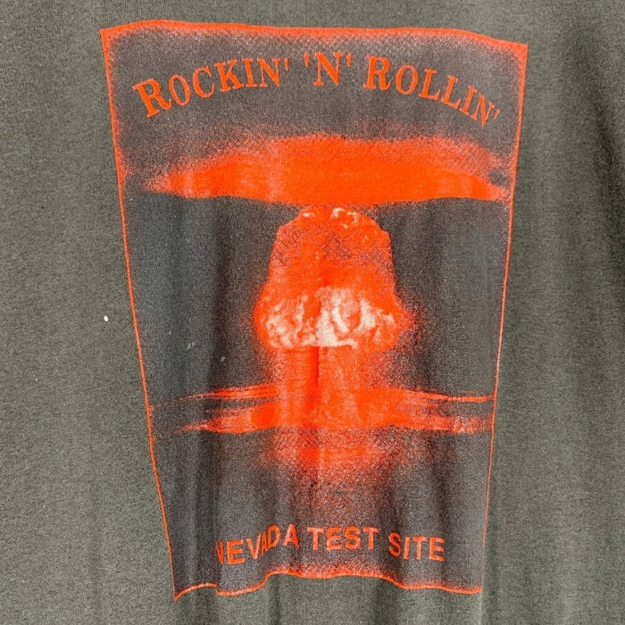 80's~ ROCKIN ’N’ ROLLIN NEVADA TEST SITE ネバダ核実験場 プリントTシャツ ブラック Hanes Size XXL 福生店