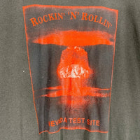 80's~ ROCKIN ’N’ ROLLIN NEVADA TEST SITE ネバダ核実験場 プリントTシャツ ブラック Hanes Size XXL 福生店