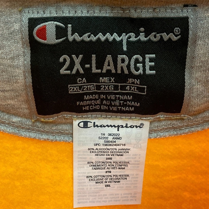 Champion チャンピオン S2202 スウェット プルオーバーパーカー スーパーフーディ イエロー Size 2XL 瑞穂店