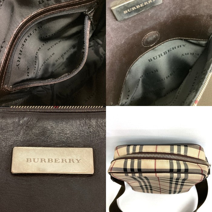 BURBERRY バーバリー ノバチェック スクエア ショルダーバッグ ブラウン 瑞穂店