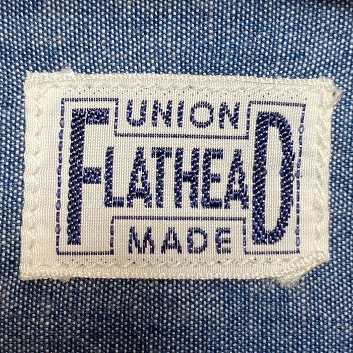FLAT HEAD フラットヘッド ピンヒッコリー ワークシャツ ネイビー ホワイト CO-10W Size 36 瑞穂店