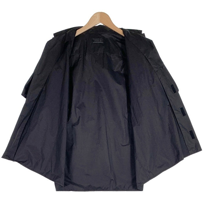PRADA プラダ 比翼 ショートスリーブシャツ 半袖 ブラック ボタン マジックテープ コットン ナイロン ポリウレタン Size 42 福生店