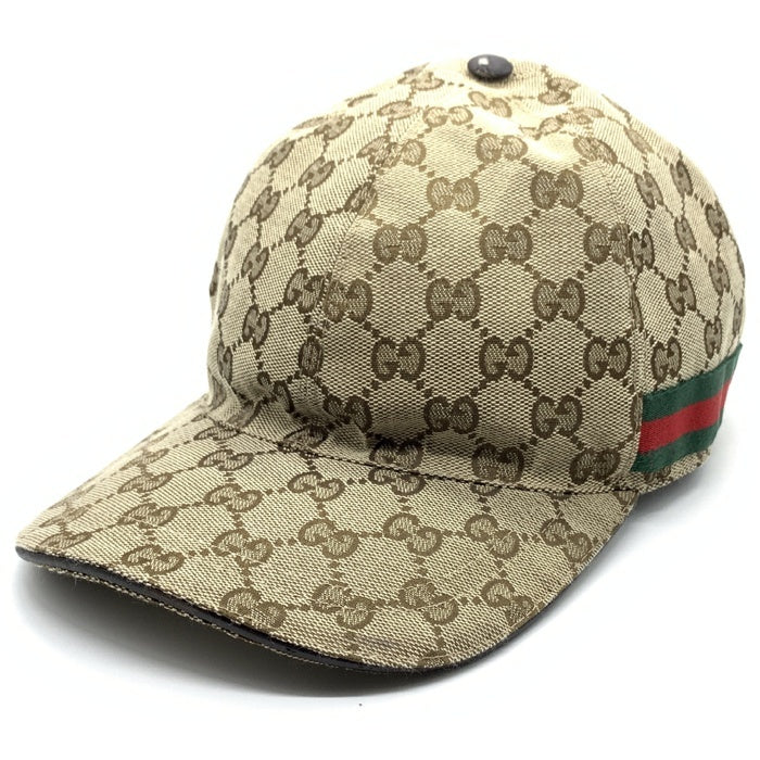 Gucci グッチ GG柄 ベースボールキャップ シェリーライン ベージュ 200035 Size L 福生店