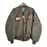 TED COMPANY テッドカンパニー MA-1 フライトジャケット ワッペン ミリタリー グレー TMA-090 Size 44 福生店
