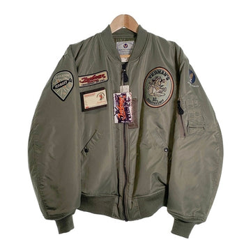 TED COMPANY テッドカンパニー MA-1 フライトジャケット ワッペン ミリタリー グレー TMA-090 Size 44 福生店