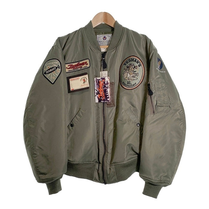 TED COMPANY テッドカンパニー MA-1 フライトジャケット ワッペン ミリタリー グレー TMA-090 Size 44 福生店