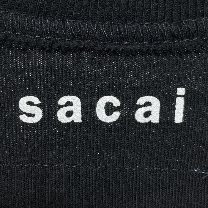 sacai サカイ A MAGAZINE CURATED BY SACAI T-SHIRT エーマガジン プリントTシャツ ブラック 23-0682S Size 3 瑞穂店