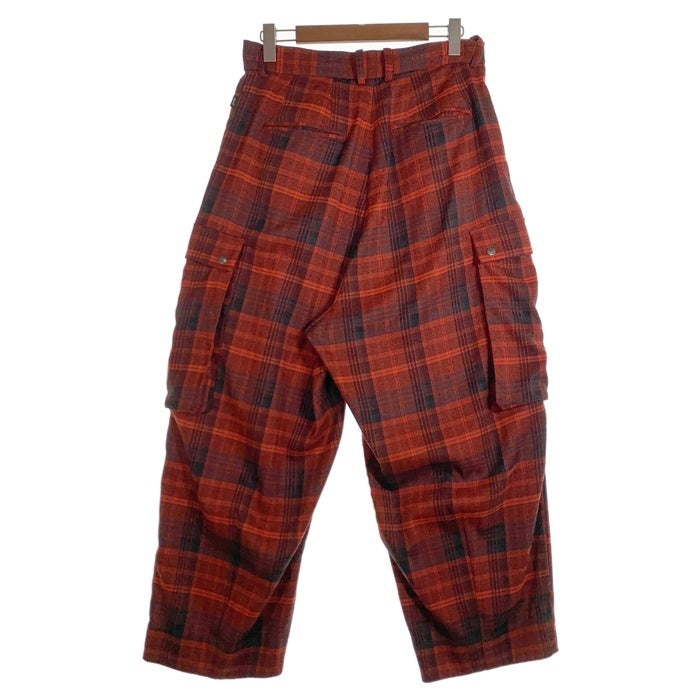 glamb グラム Check Baggy Cargo Pants チェックバギーカーゴパンツ レッド GB0324/P11 Size L 福生店