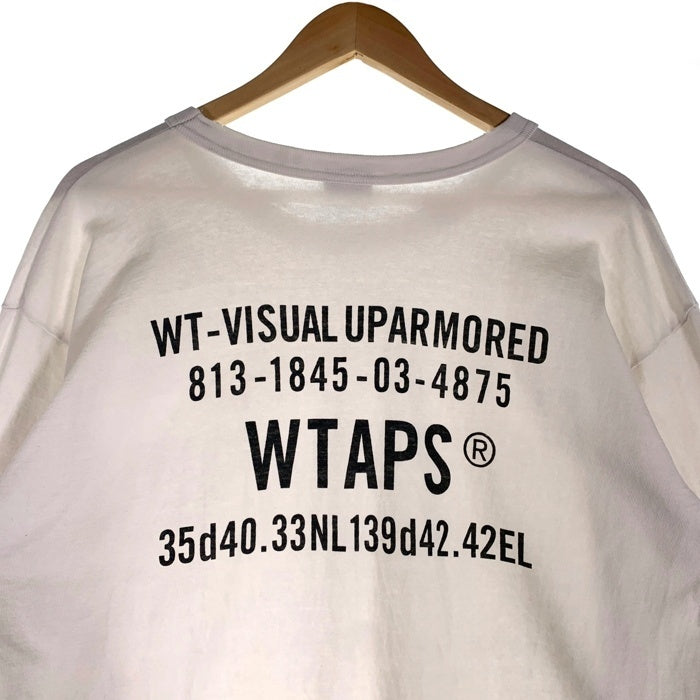 WTAPS ダブルタップス 18SS DESIGN LS SPEC TEE バックプリント ロングスリーブTシャツ ホワイト 181ATDT-CSM15 Size 03 福生店