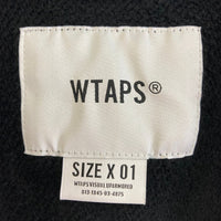 WTAPS ダブルタップス 19AW 192ATDT-CSM22 ハーフジップ スウェットパーカー 刺繍ロゴ ピスネーム ブラック sizeS 瑞穂店