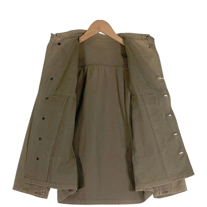 WAREHOUSE ウエアハウス USN 2143 U.S.N. HERRINGBONE UTILITY JACKET ヘリンボーン ユーティリティジャケット トラッカー オリーブ Size 36 福生店