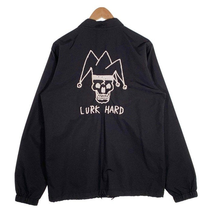 LURK HARD ラークハード ナイロンコーチジャケット ブラック スナップボタン Size M 福生店