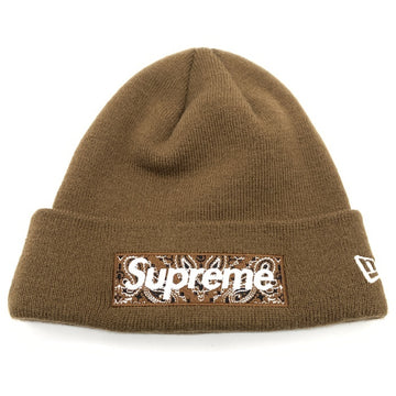 SUPREME シュプリーム 19AW New Era ニューエラ Bandana Box Logo Beanie バンダナボックスロゴ ビーニーキャップ ブラウン 福生店