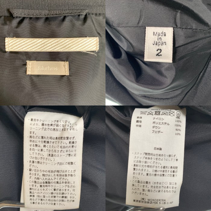blurhms ブラームス 23AW PTX Gen 1.5 Down Jacket ナイロン ダウンジャケット ブラック BHS23F002 日本製 Size 2 福生店