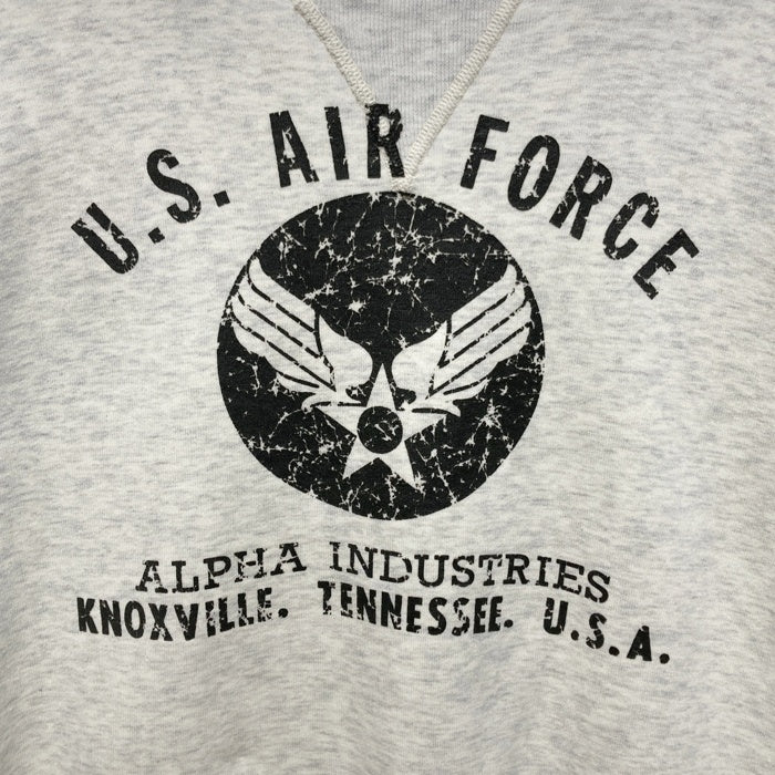 ALPHA INDUSTRIES アルファインダストリーズ 両V US AIR FORCE スウェットトレーナー グレー size40 瑞穂店