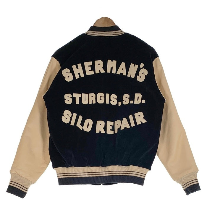 COLIMBO コリンボ Sprit Mound Sports Jacket 袖レザー ジップアップ スタジャン ネイビー Size M 福生店