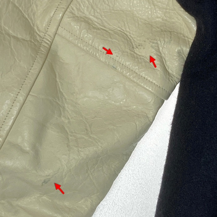 PHERROW’S フェローズ 17W-PSCJ1 スタジャン ウール 袖レザー MUD BULL ネイビー size38 瑞穂店