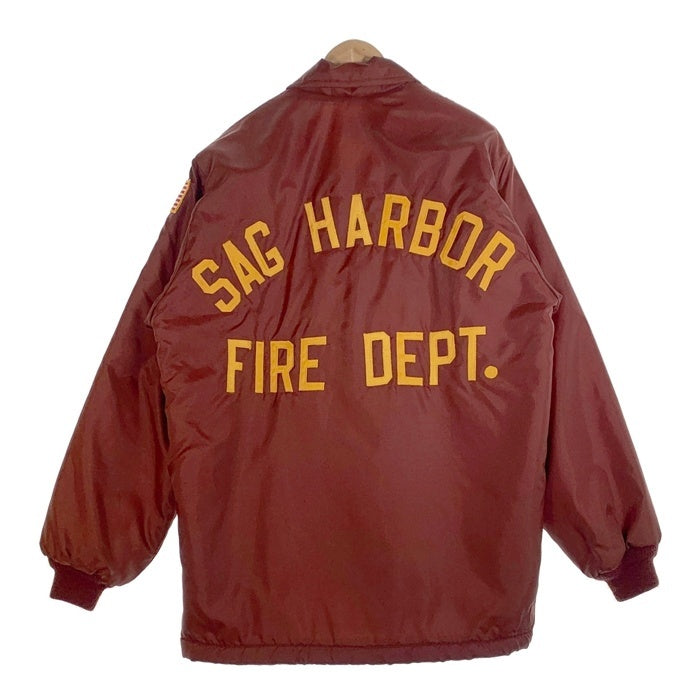 WEST WIND ウエストウィンド SAG HARBOR FIRE DEPT 裏ボア ナイロン コーチジャケット バーガンディー USA製 Size XXL 福生店