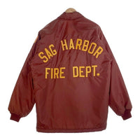WEST WIND ウエストウィンド SAG HARBOR FIRE DEPT 裏ボア ナイロン コーチジャケット バーガンディー USA製 Size XXL 福生店