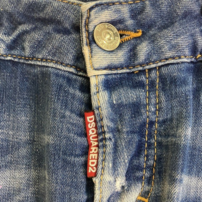 DSQUARED2 ディースクエアード S72LB0075-S30342 JENNIFER JEANS ダメージ加工ペイント デニムパンツ ジェニファー  インディゴ size36 瑞穂店