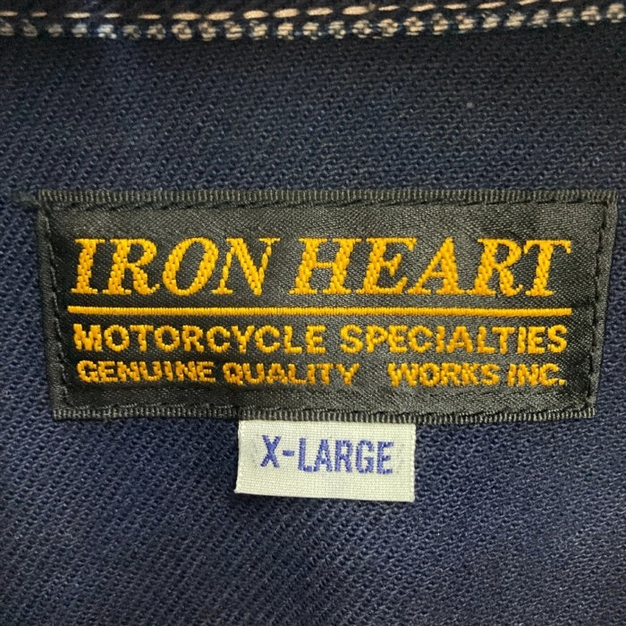 IRON HEART アイアンハート ウォバッシュウエスタンシャツ ストライプ ネイビー sizeXL 瑞穂店