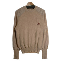 Burberrys バーバリー ショルダー エルボーパッチ ウールニットセーター ベージュ イングランド製 Size L 福生店