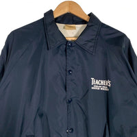 AUBURN SPORTSWEAR アーバンスポーツウェア TEACHER’S HIGHLAND CREAM SCOTCH WHISKY ナイロン コーチジャケット ネイビー USA製 Size XL 福生店