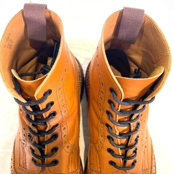 Trickers トリッカーズ MALTON モールトン カントリーブーツ ウィングチップ レザーソール 2508 Size UK 8.5 (27-27.5cm) 福生店
