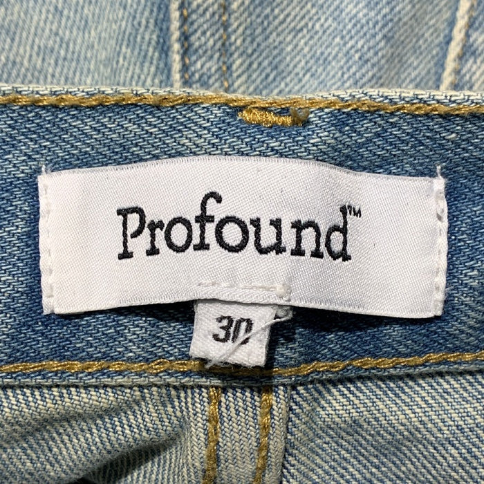 Profound プロファウンド デニムパンツ インディゴ パッチ USED加工 Size 30 福生店