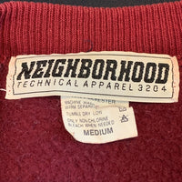 NEIGHBORHOOD ネイバーフッド オールド WTAPS プリント スウェットトレーナー ボルドー USA製 Size M 福生店