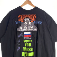 VETEMENTS ヴェトモン Black Russia Patchwork Oversized T-Shirt パッチワーク 半袖 Tシャツ ブラック UAH19TR329 Size XS 福生店
