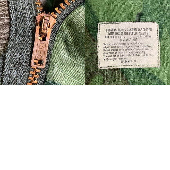 60’s U.S.ARMY 米軍 ジャングルファティーグ ミリタリーカーゴパンツ リーフカモ RAPIDファスナー 68年会計 Size ｗ84cm 福生店