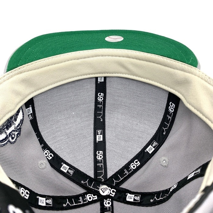NEW ERA ニューエラ MFC STORE エムエフシーストア CUSTOM COLLECTION 59FIFTY Newyork Yankees ニューヨークヤンキース ダメージ加工 サイドパッチ Design by YUGO ベースボール キャップ グレー Size 8 (63.5cm) 福生店