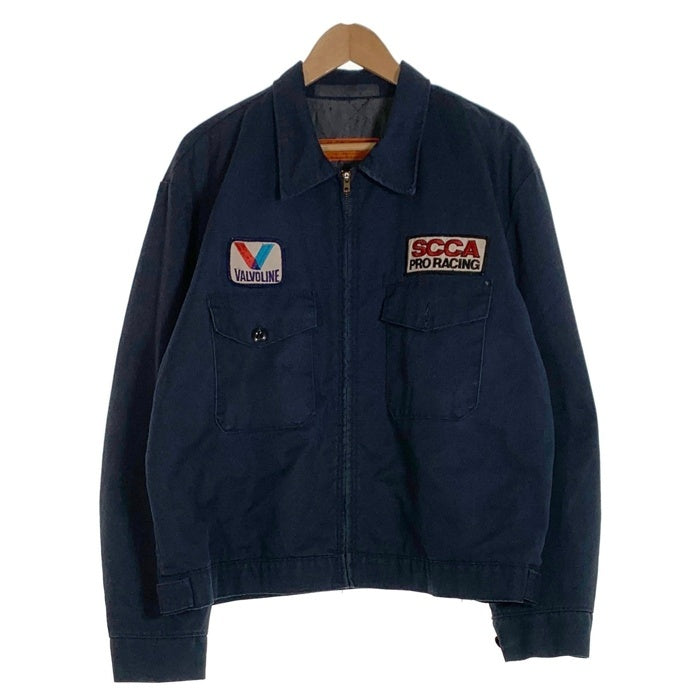 80's RED KAP レッドキャップ 企業パッチ ワークジャケット ネイビー USA製 Size XL 福生店