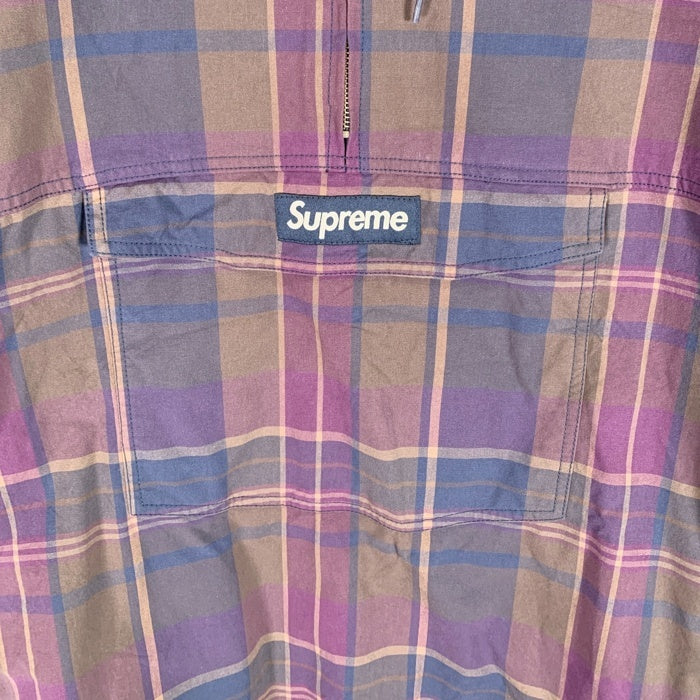 SUPREME シュプリーム 24SS Utilyty Anorak Plaid ユーティリティ アノラック ジャケット チェック パープル Size XL 福生店
