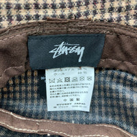 STUSSY ステューシー 1321052 WOOL CHECK BIG STOCK BUCKET HAT ウール チェック ビッグ ストック バケットハット ピンクベージュ sizeL/XL 瑞穂店