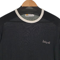 JOHN SMEDLEY ジョンスメドレー 21SS FRAGMENT DESIGN フラグメントデザイン SEQUEL シークエル クルーネック コットンセーター ブラック 薄手 Size L 福生店