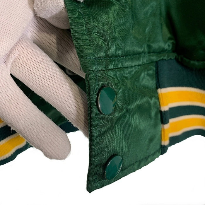 90's STARTER スターター MLB オークランド・アスレチックス ナイロンスタジャン グリーン USA製 Size L 福生店