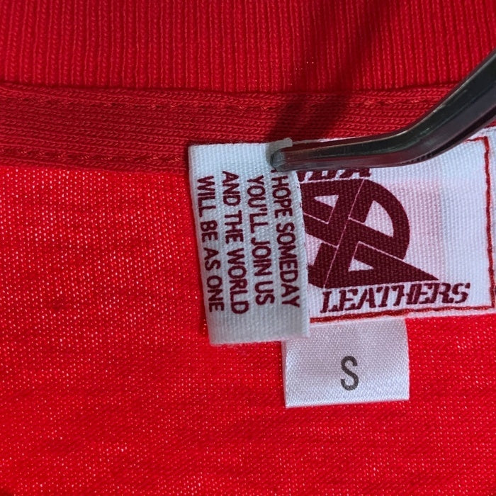 Dagda Leathers ダグダレザーズ プリントTシャツ 袖刺繡 レッド 旧マッコイ 滝沢氏 Size S 福生店