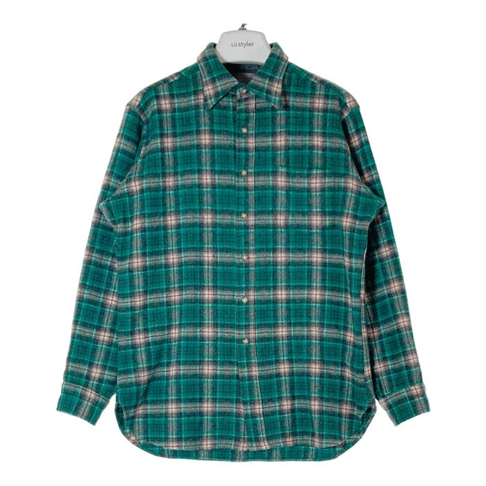 PENDLETON ペンドルトン 70's USA製 ウールシャツ 片ポケット ブラックウォッチ グリーン sizeL 瑞穂店